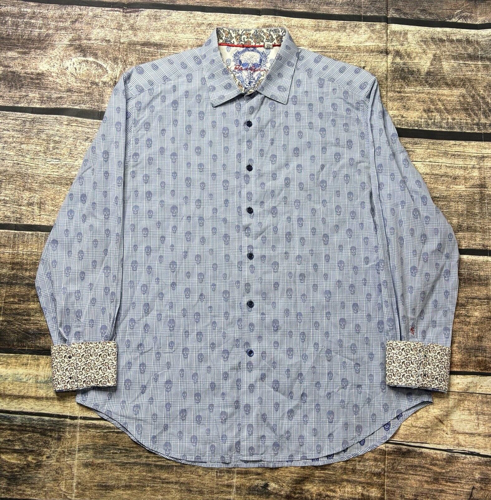 Robert Graham Robert Graham Shirt Men's XL Skull Plaid Floral Flip Cuff Size US XL / EU 56 / 4 - 1 Thumbnail