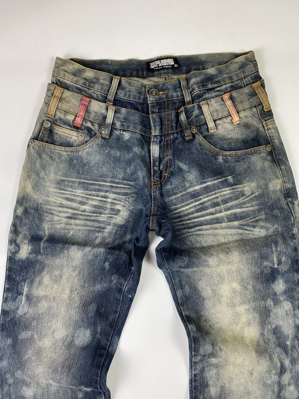 Hysteric Glamour Double waist jeans pant explosion by nylaus bleachwash 30x32 Size US 30 / EU 46 - 8 Thumbnail
