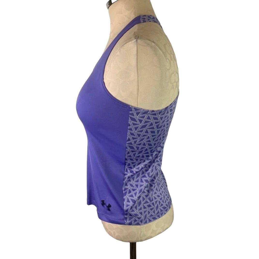 Under Armour Under Armour Women Tank Racerback Activewear S Purple Back Contrast Small Size ONE SIZE - 2 Thumbnail