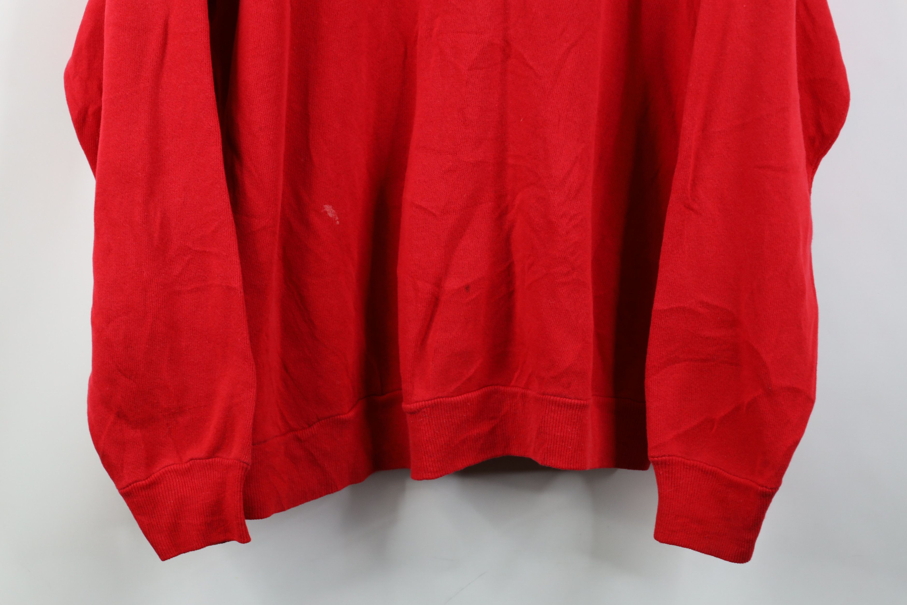 Vintage Vintage 70s 80s Streetwear Raglan Sweatshirt Cherry Red USA Size L / US 10 / IT 46 - 3 Thumbnail