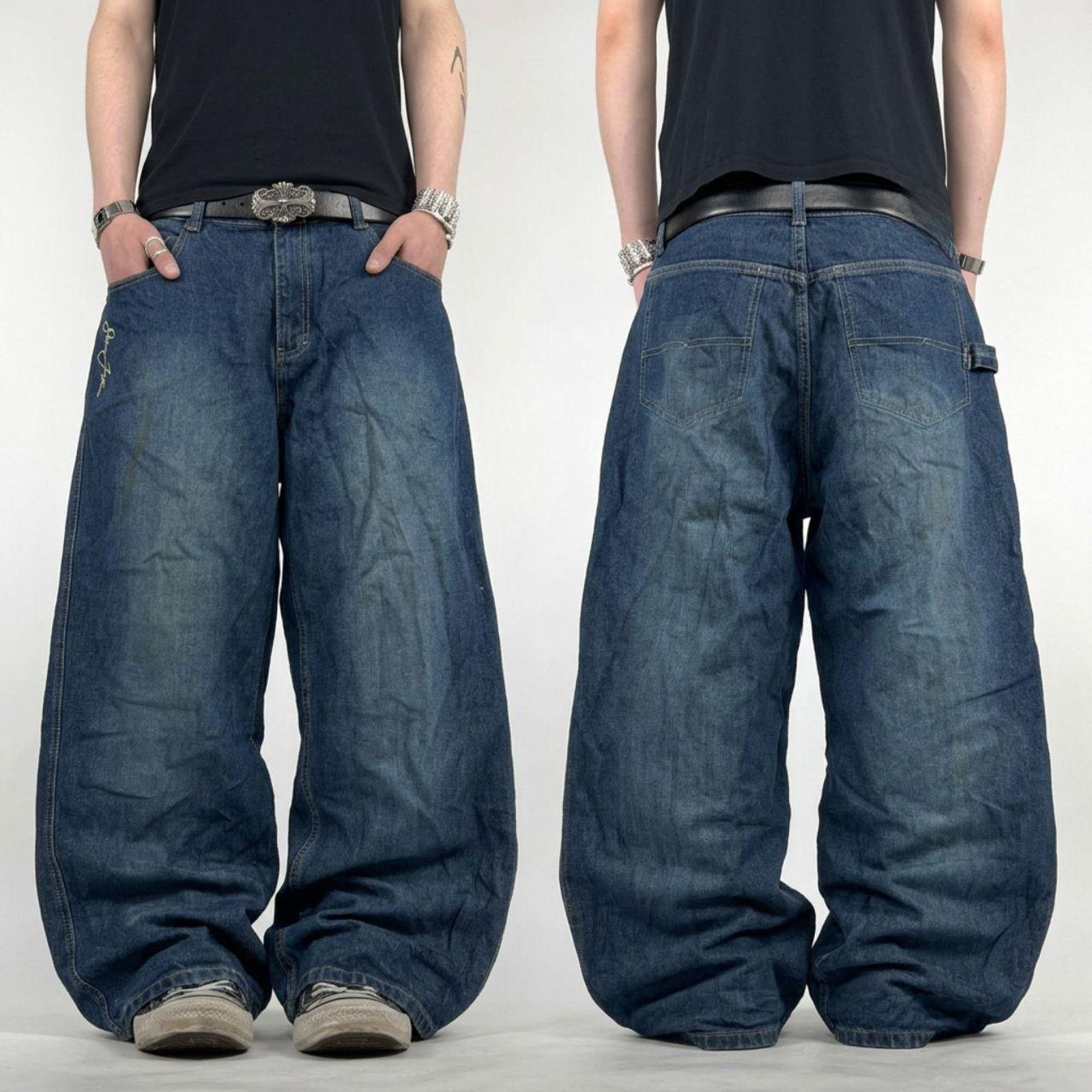 JNCO × Sean John × Vintage Vintage y2k archive sean john skater baggy wide leg jeans Size US 38 / EU 54 - 1 Thumbnail