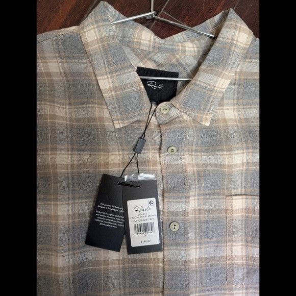 Rails NWT Rails Wyatt Plaid Button Down Shirt - Charcoal Desert Me Size US XXL / EU 58 / 5 - 6 Thumbnail