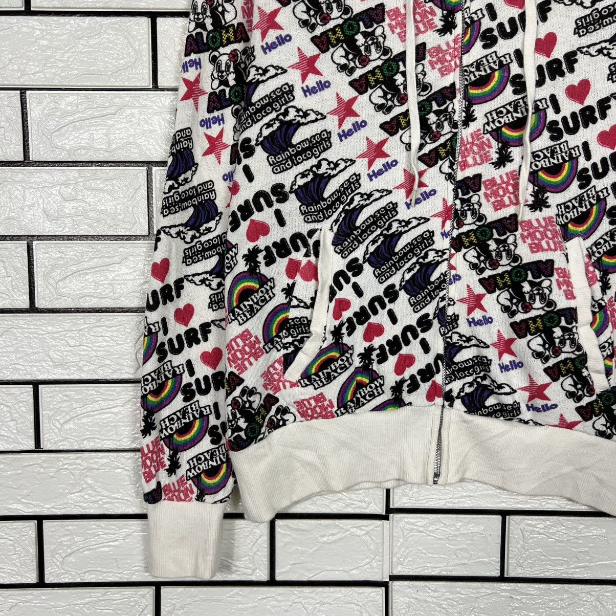 Japanese Brand BLUE MOON BLUE I Love Surf Fullprint Hoodies #4280-C194 Size ONE SIZE - 5 Thumbnail
