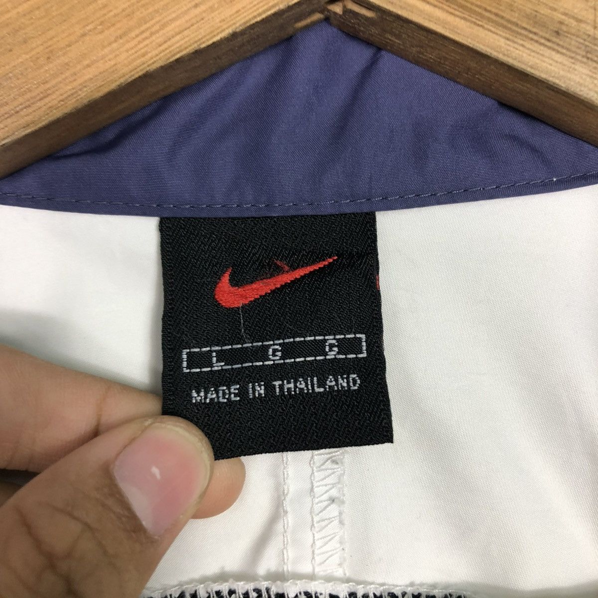 Nike 🔥VINTAGE ZIPPER JACKET BOMBER NIKE LOGO COLLAR Size US L / EU 52-54 / 3 - 21 Thumbnail