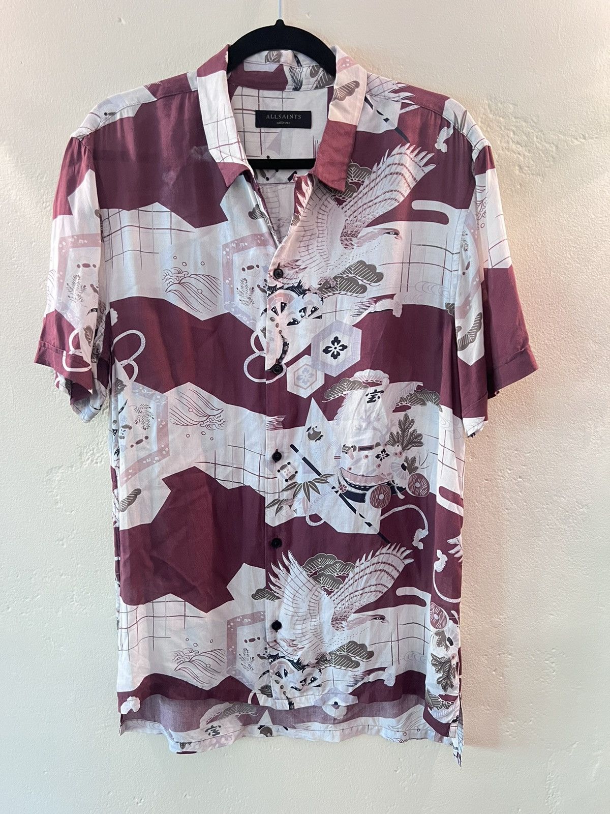 Allsaints Allsaints Short Sleeved Button Down Shirt Medium Size US M / EU 48-50 / 2 - 1 Thumbnail