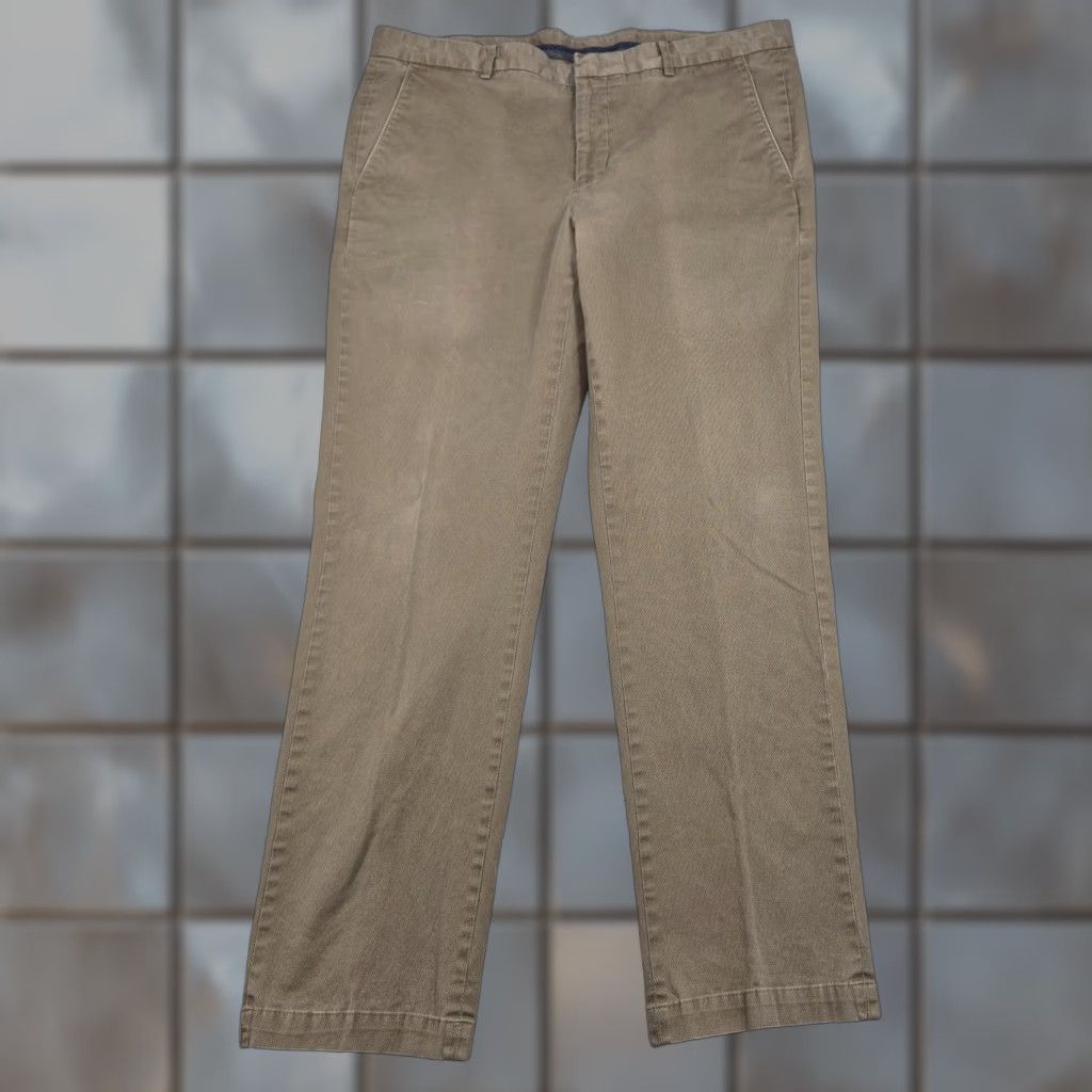 Murano Murano Alex Fit Pants Mens 38x32 Beige Textured Chino Stretch Casual Comfort Size US 38 / EU 54 - 1 Thumbnail