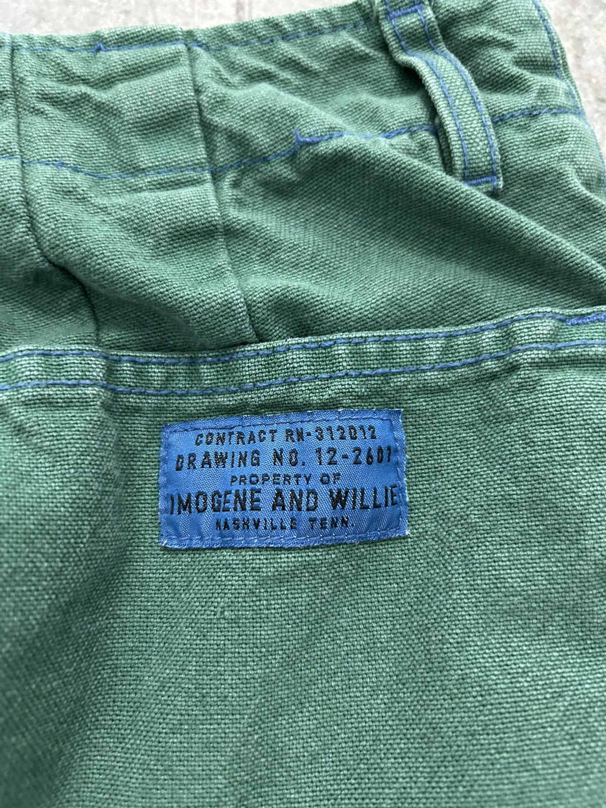 Imogene + Willie Imogene and Willie clarke canvas work pants in spruce Size 29" - 3 Thumbnail