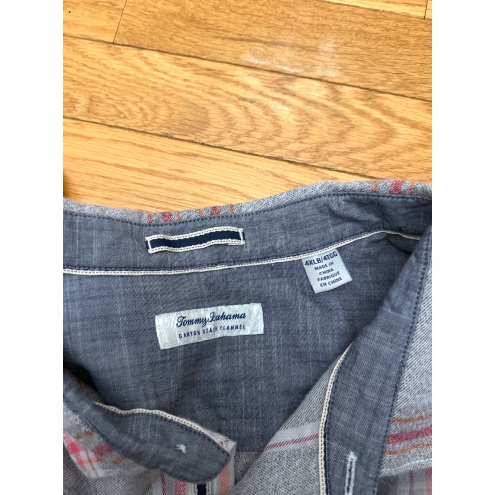 Tommy Bahama Tommy Bahama Canyon Beach Flannel Shirt Men’s 4XL Plaid Gray Red Big & Tall EUC Button-Up Casual Size US XXL / EU 58 / 5 - 4 Thumbnail