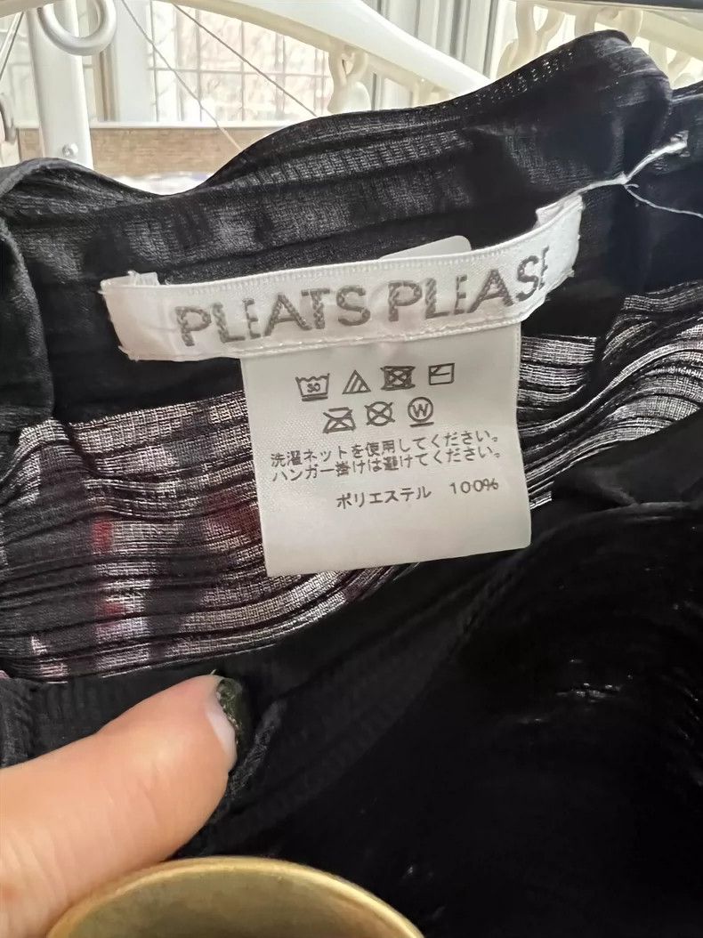 Issey Miyake Issey Miyake Black pleated fashion design wide-leg casual Size 31" - 5 Thumbnail