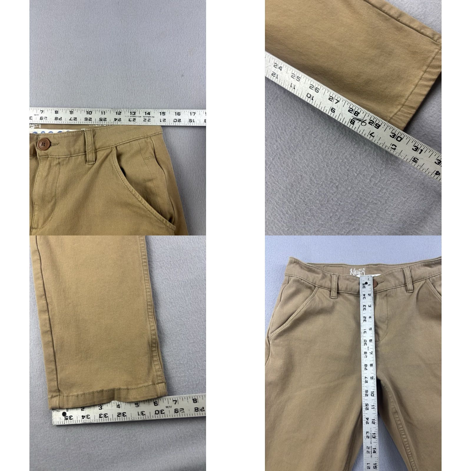 Vintage Mugsy Belmonts Pants Mens 30x32 Beige Stretch Chino Comfort Classic Casual Flat Front Straight Pockets 30 in Inseam Regular Mens Size US 30 / EU 46 - 8 Thumbnail