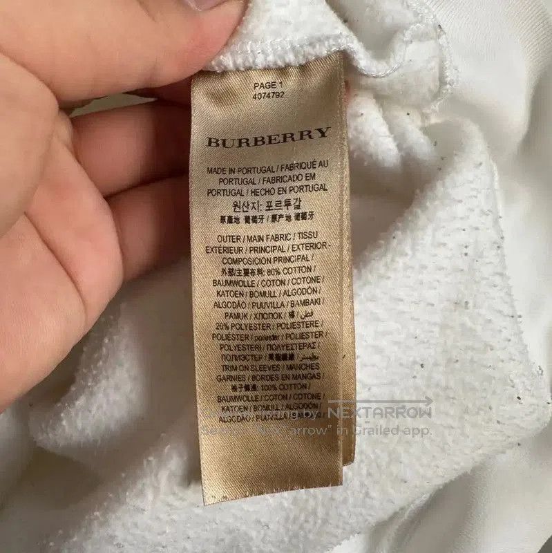 Burberry Burberry White Cotton Women's Sweatshirt. Size S / US 4 / IT 40 - 5 Thumbnail