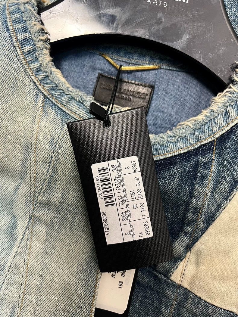 Yves Saint Laurent Saint LaruentSpring/Summer 16 Washed Denim Raw Fringed Frin Size US S / EU 44-46 / 1 - 3 Thumbnail