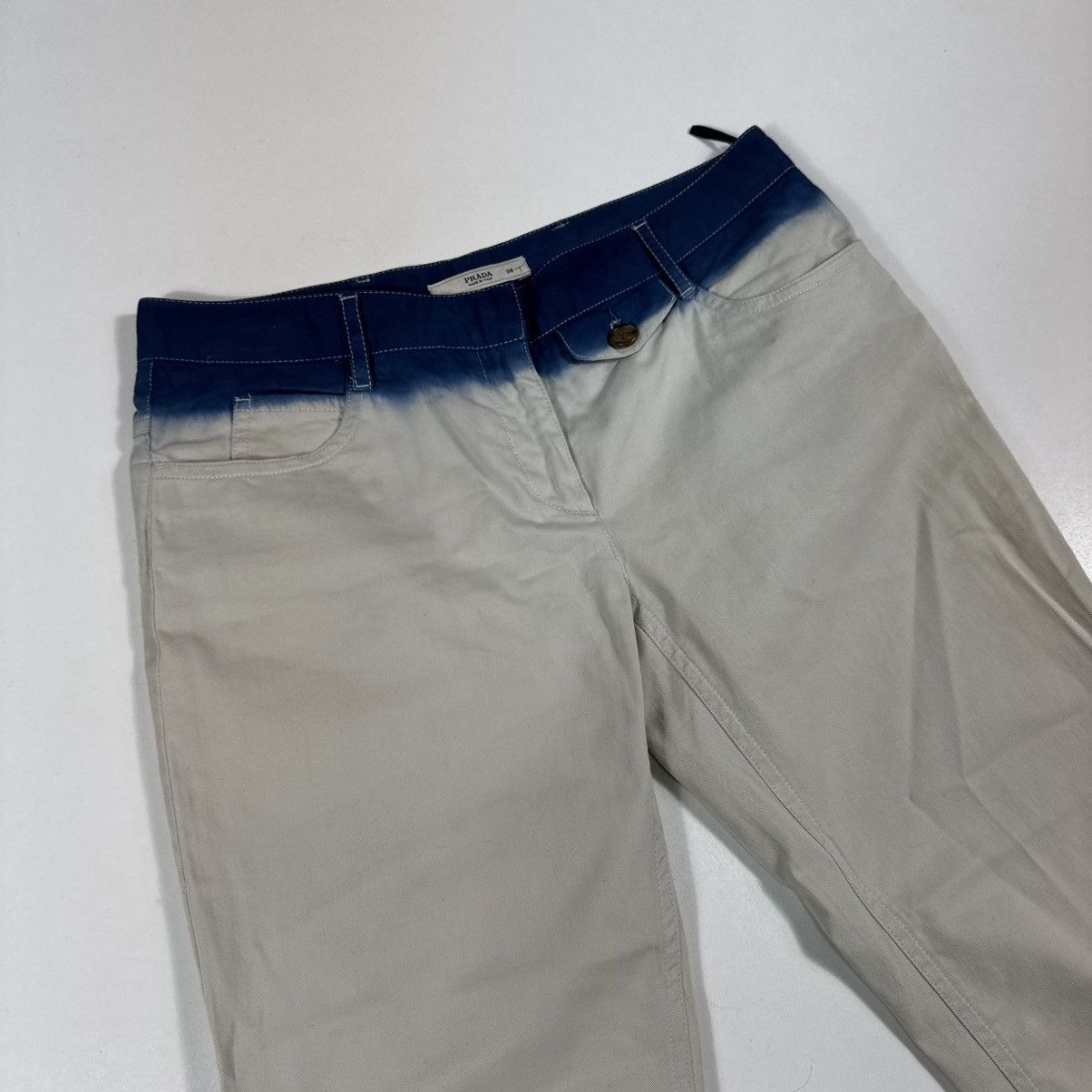 Prada vintage prada pants big logo rare Size 26" / US 2 / IT 38 - 2 Thumbnail