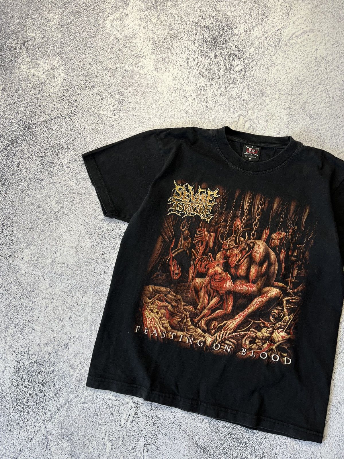 Band Tees Rare Severe Torture Feasting On Blood Vintage tee Size US M / EU 48-50 / 2 - 2 Thumbnail