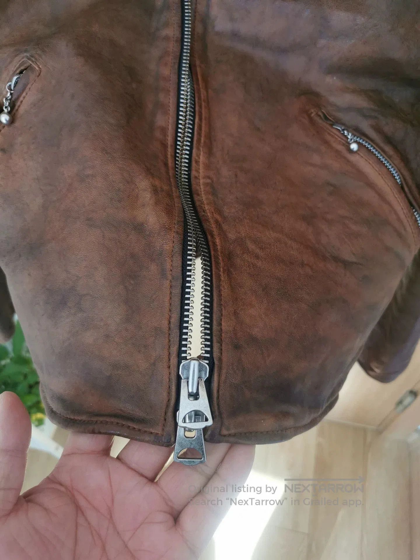 Vintage The Deck Motorcycle Leather Jacket. Size US M / EU 48-50 / 2 - 5 Thumbnail