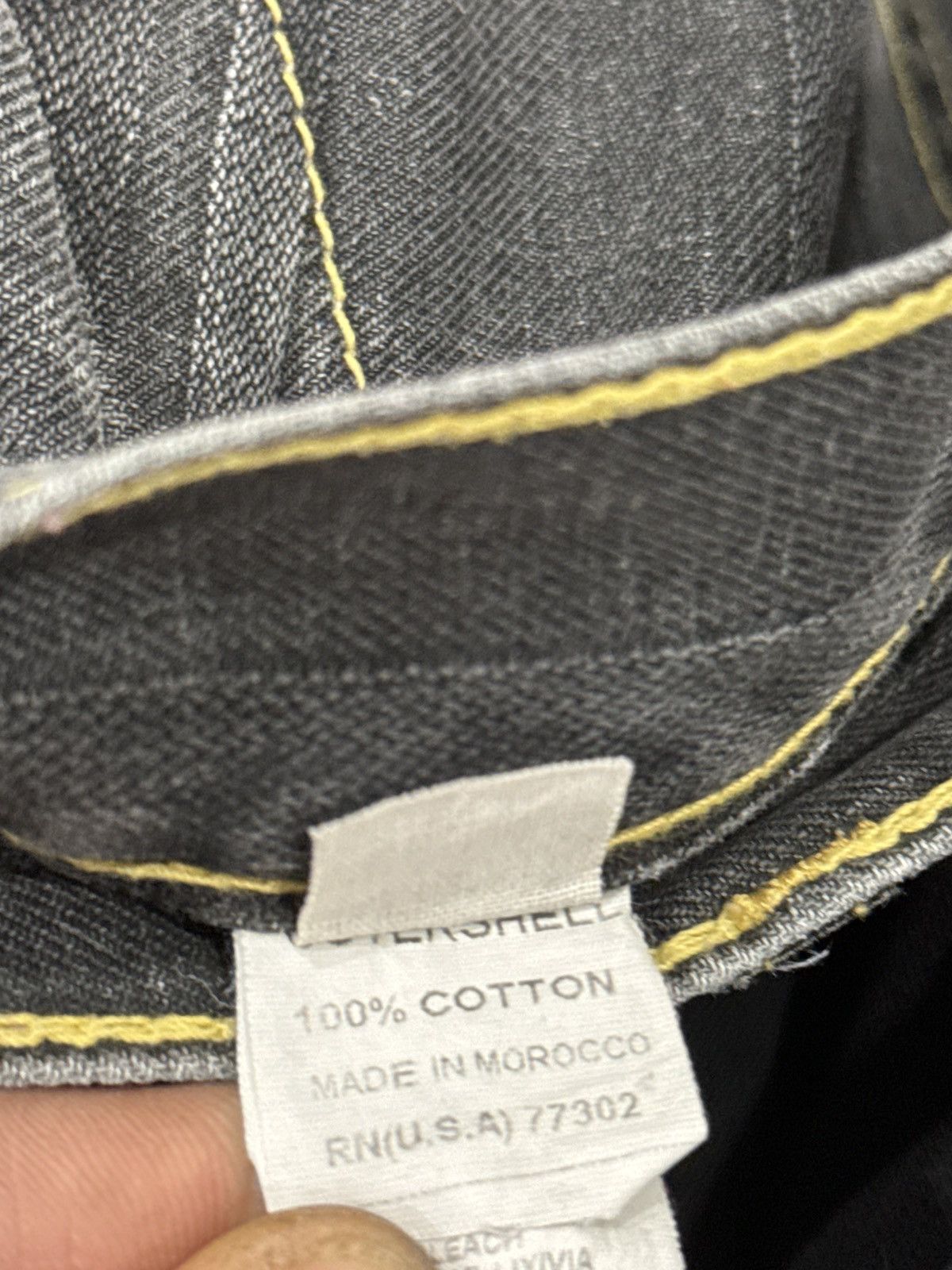 Vintage Y2K Black Utility Denim Jeans Contrast Stitch Carpenter pant Size US 31 - 15 Thumbnail