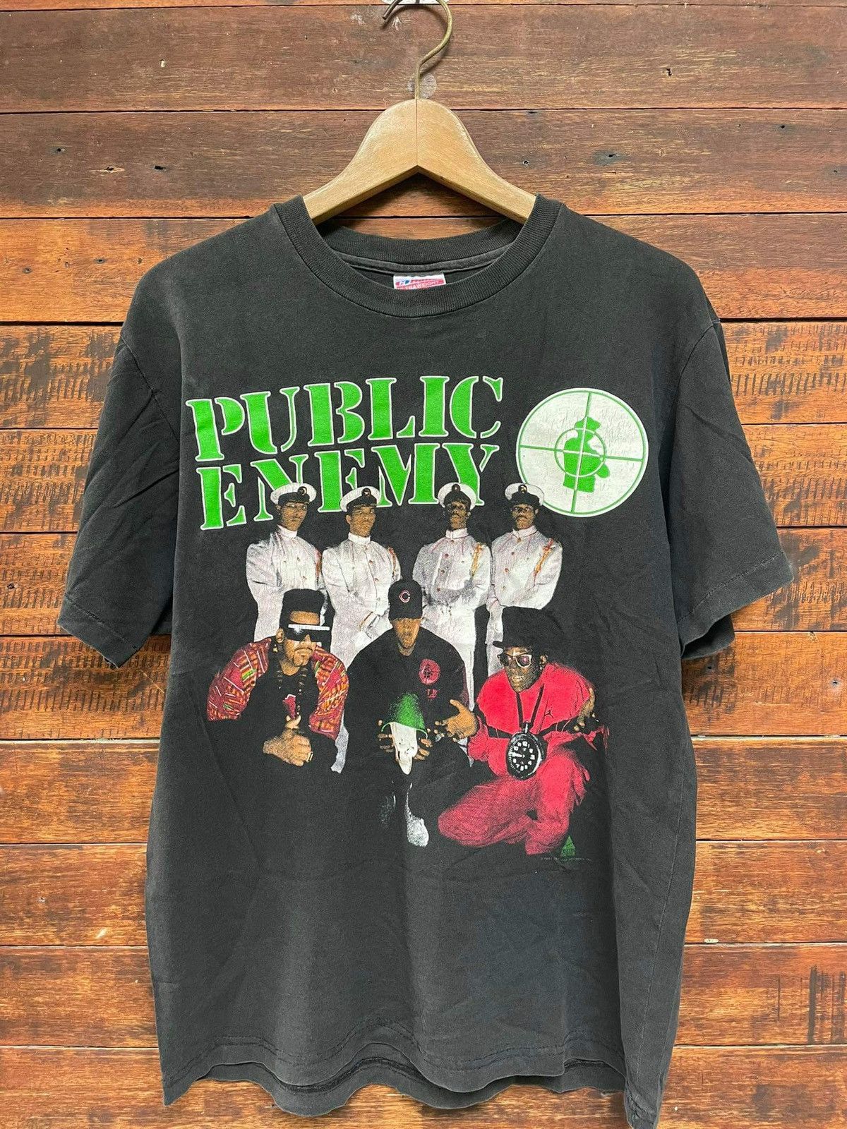 image of Band Tees x Public Enemy 90’S Public Enemy in Black, Men's (Size XL)