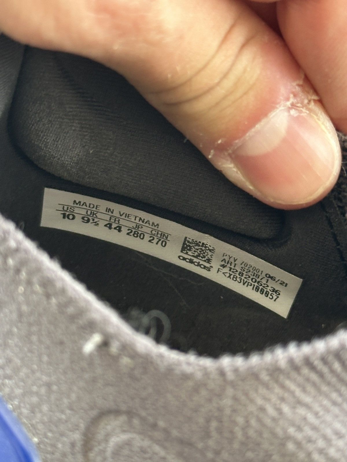 Adidas Adidas UltraBoost 21 Grey and Blue Men’s US10 Size US 10 / EU 43 - 7 Thumbnail