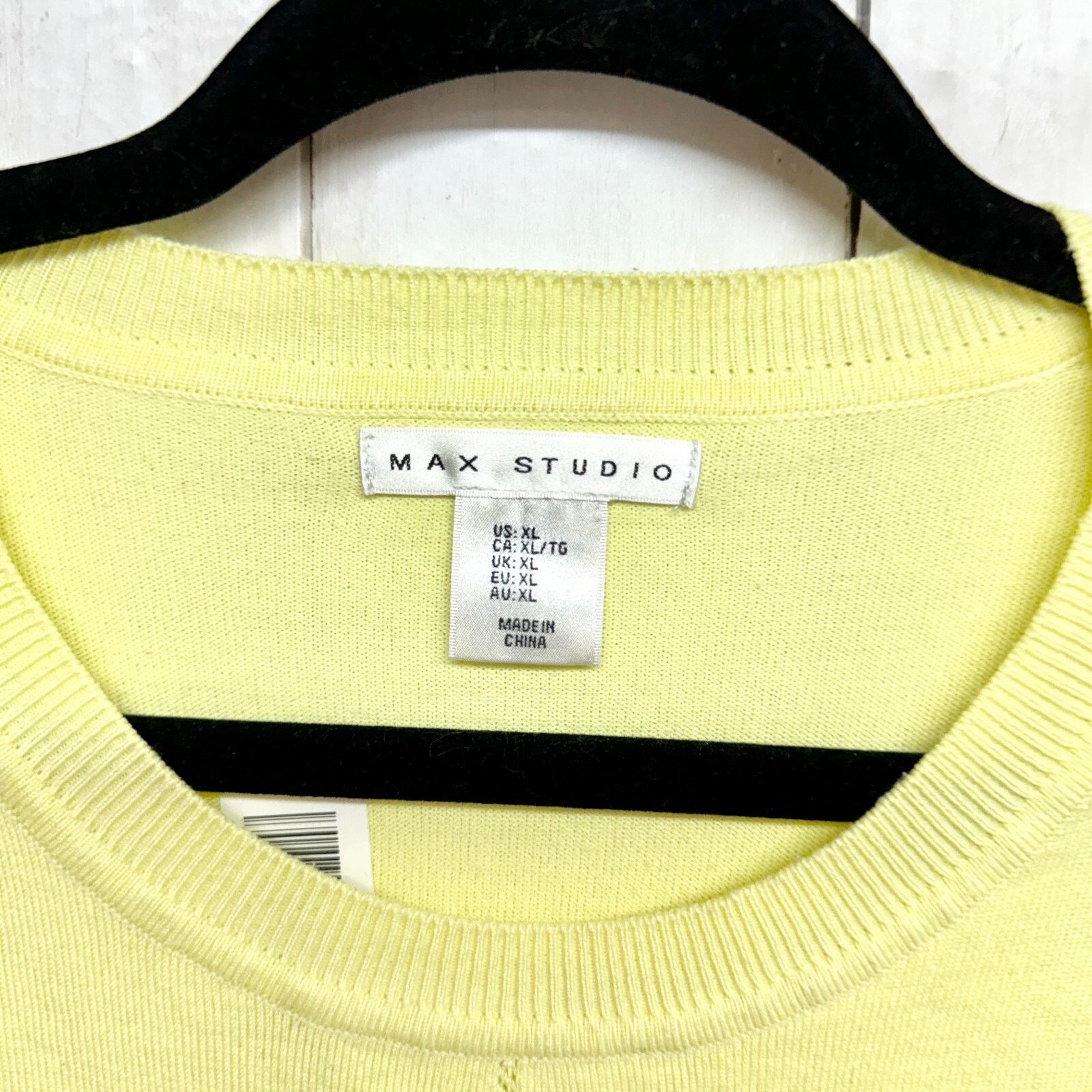 Other Max Studio Sweater Size XL Long Sleeve Round Neck Yellow Size XL / US 12-14 / IT 48-50 - 2 Thumbnail