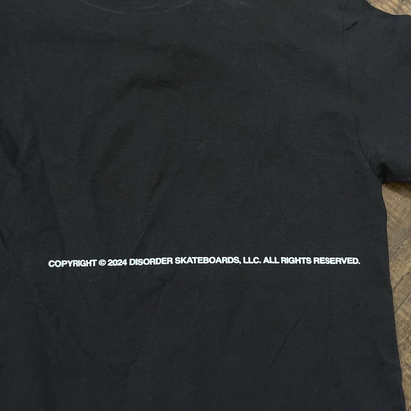 Vintage DISORDER SKATEBOARDS Graphic T-Shirt Mens Medium Black Nyjah Huston Skate Shirt Crew Neck Short Sleeve White/Black Accent Logo 90s / 2000s Style Men Size US M / EU 48-50 / 2 - 5 Thumbnail