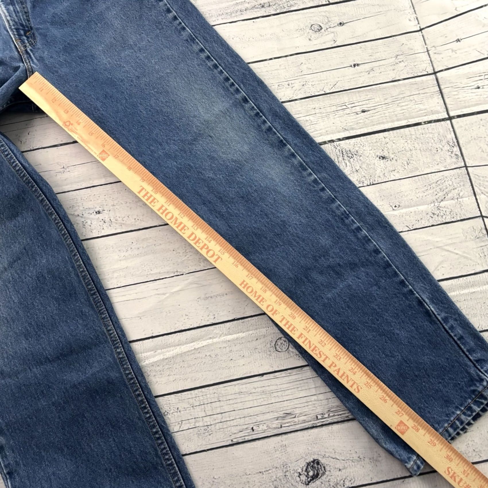 Levi's VINTAGE Levi's 505 Orange Tab Straight Jeans Denim Blue 36x30 Mens Regular 90s Size US 36 / EU 52 - 7 Thumbnail