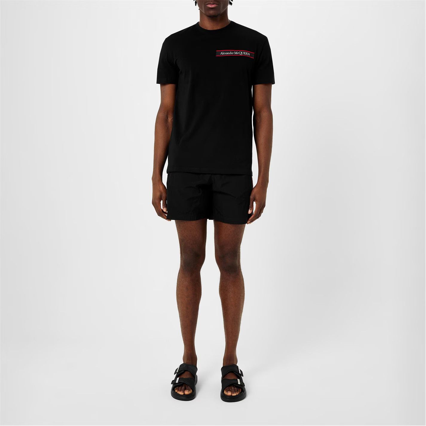Alexander McQueen o1g2r1mq0326 Selvedge Swim Shorts in Black Size US 30 / EU 46 - 6 Thumbnail