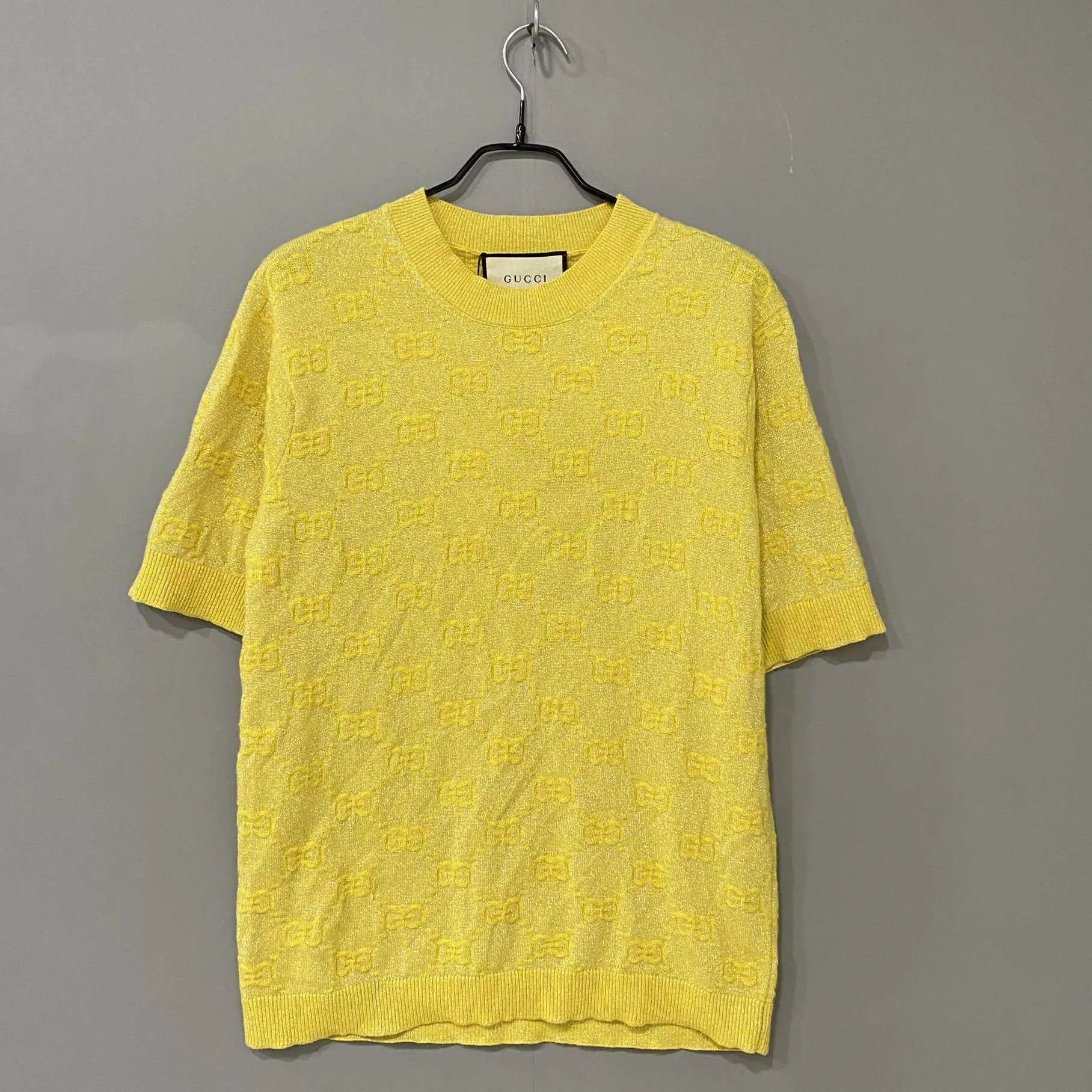 Gucci GUCCI GG Monogram Gold All-Over Print Short Sleeve M Size M / US 6-8 / IT 42-44 - 1 Thumbnail
