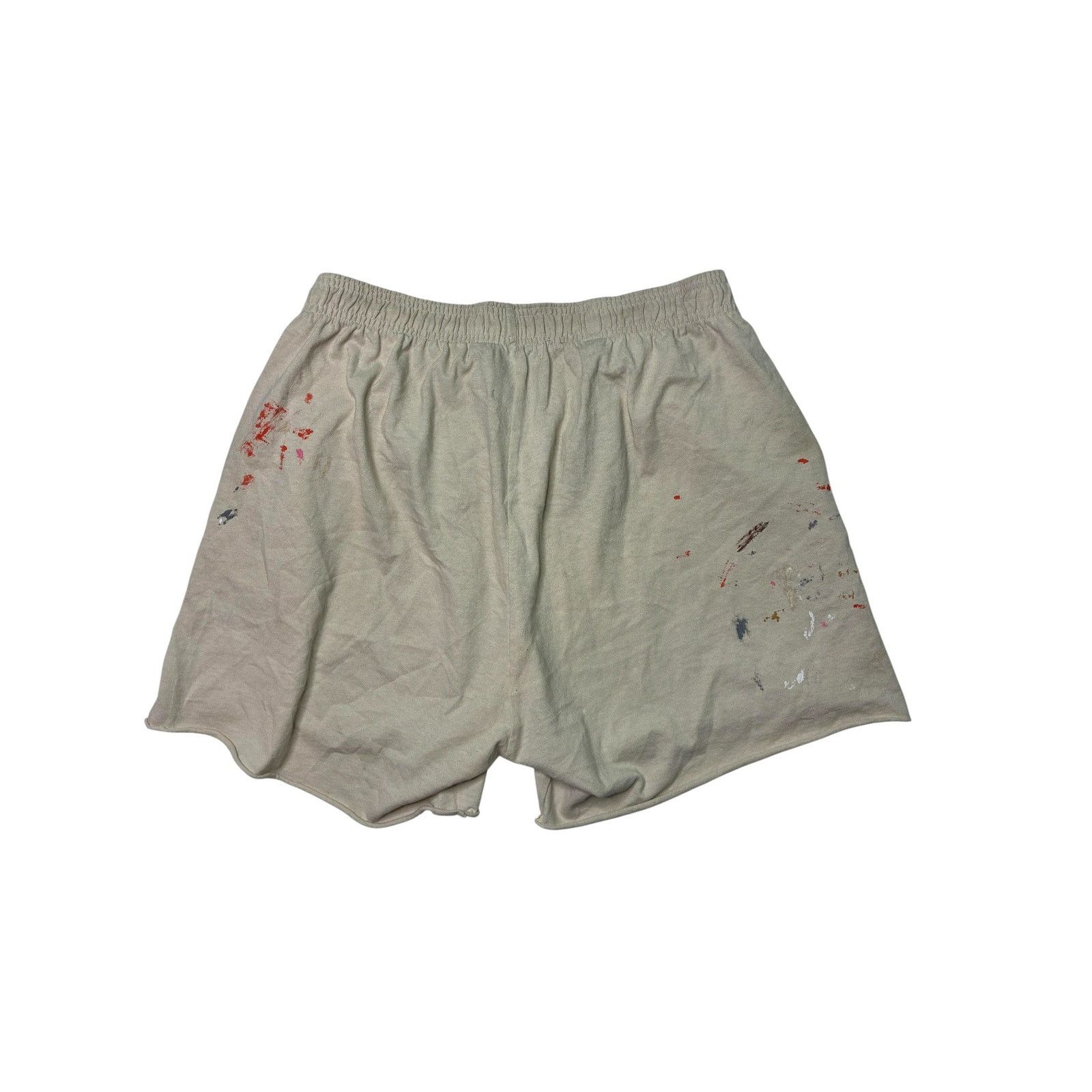 Gallery Dept. Gallery Dept 'Paint Splatter Logo' Cream Shorts Size 34" / US 12 / IT 48 - 2 Thumbnail