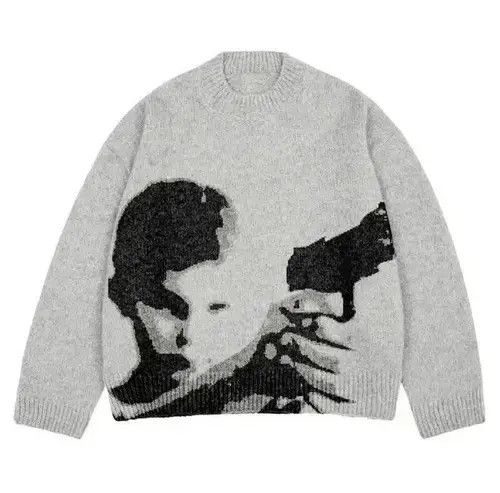Aran Isles Knitwear Oversized Sweater Loose Y2K Pullovers Aesthetic Size US M / EU 48-50 / 2 - 4 Thumbnail