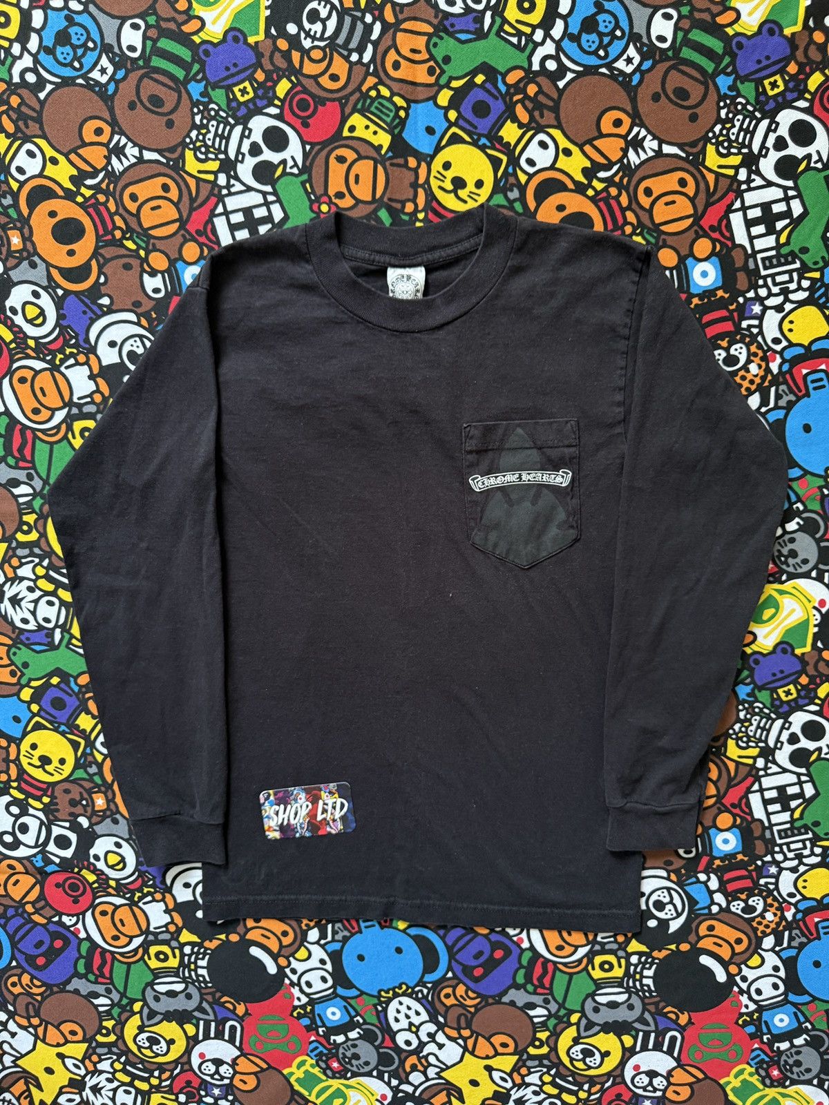 Chrome Hearts Chrome Hearts Black Long Sleeve Script Logo Tee Size US S / EU 44-46 / 1 - 2 Thumbnail