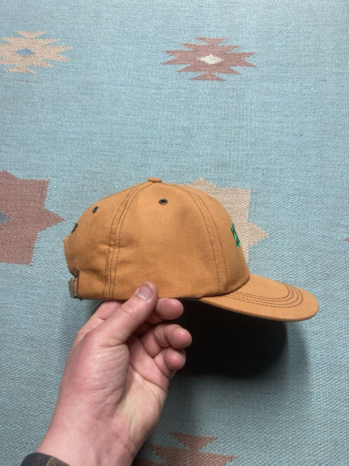 Vintage Vtg Strapback hat canvas scepter herbicide farm feed tan Size ONE SIZE - 7 Thumbnail