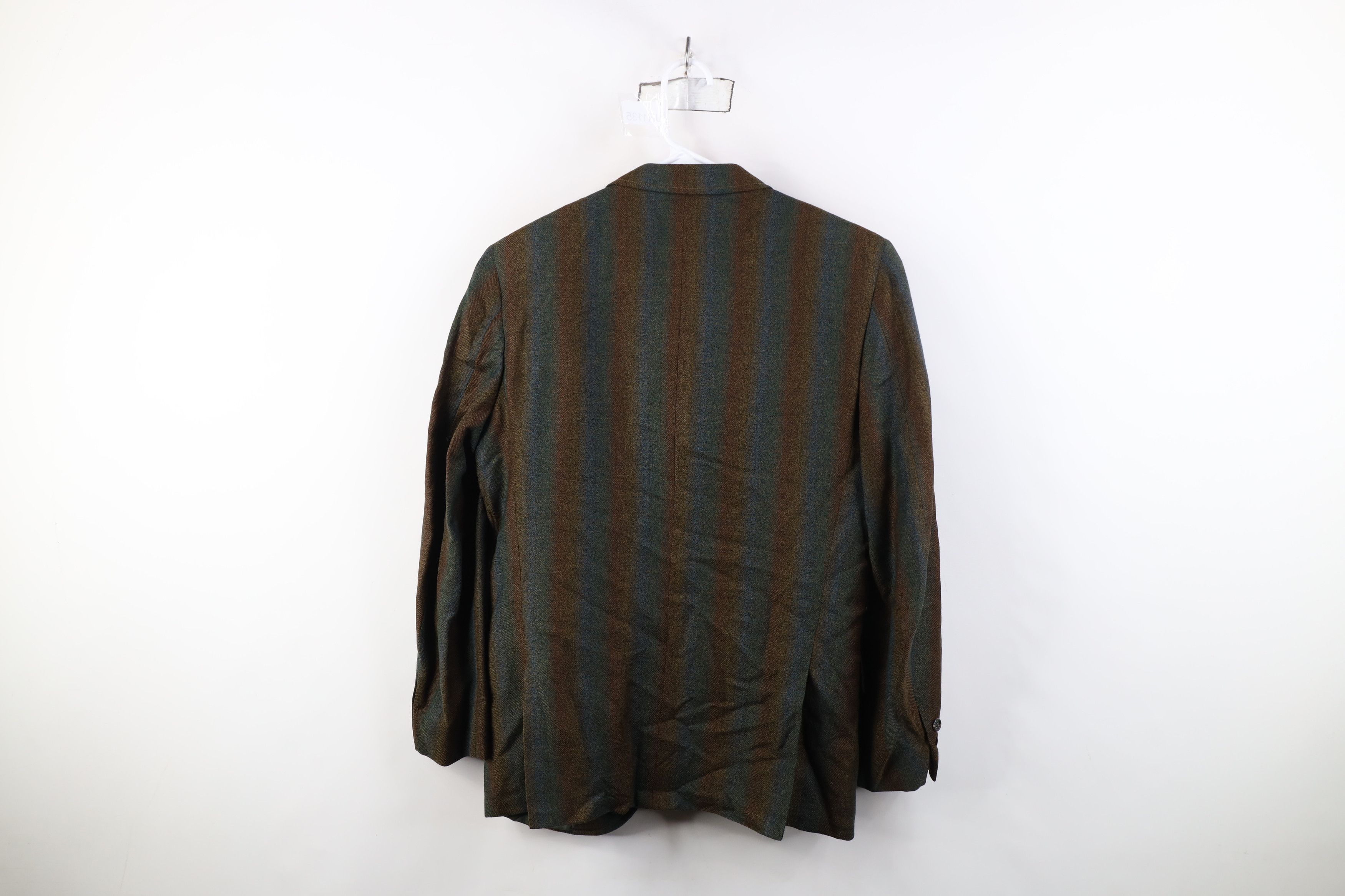 Vintage Vintage 50s Streetwear Striped Wool Blazer Suit Jacket USA Size US L / EU 52-54 / 3 - 14 Thumbnail