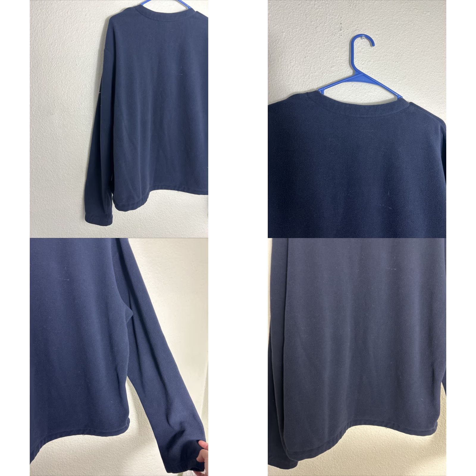 Nike Nike Golf Men's L V-Neck Navy Blue Fleece Pullover Sweater Size US L / EU 52-54 / 3 - 9 Thumbnail
