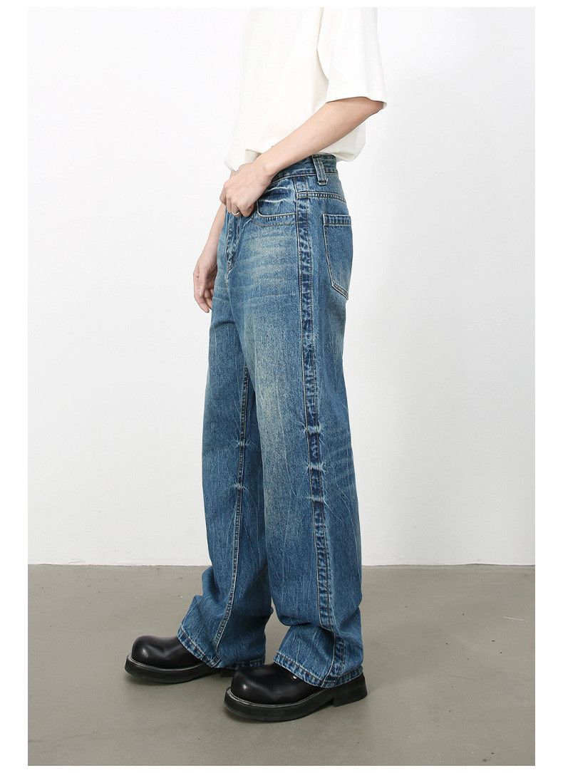 Japanese Brand × Jean American high street lightning ripple blue jeans Size US 32 / EU 48 - 6 Thumbnail