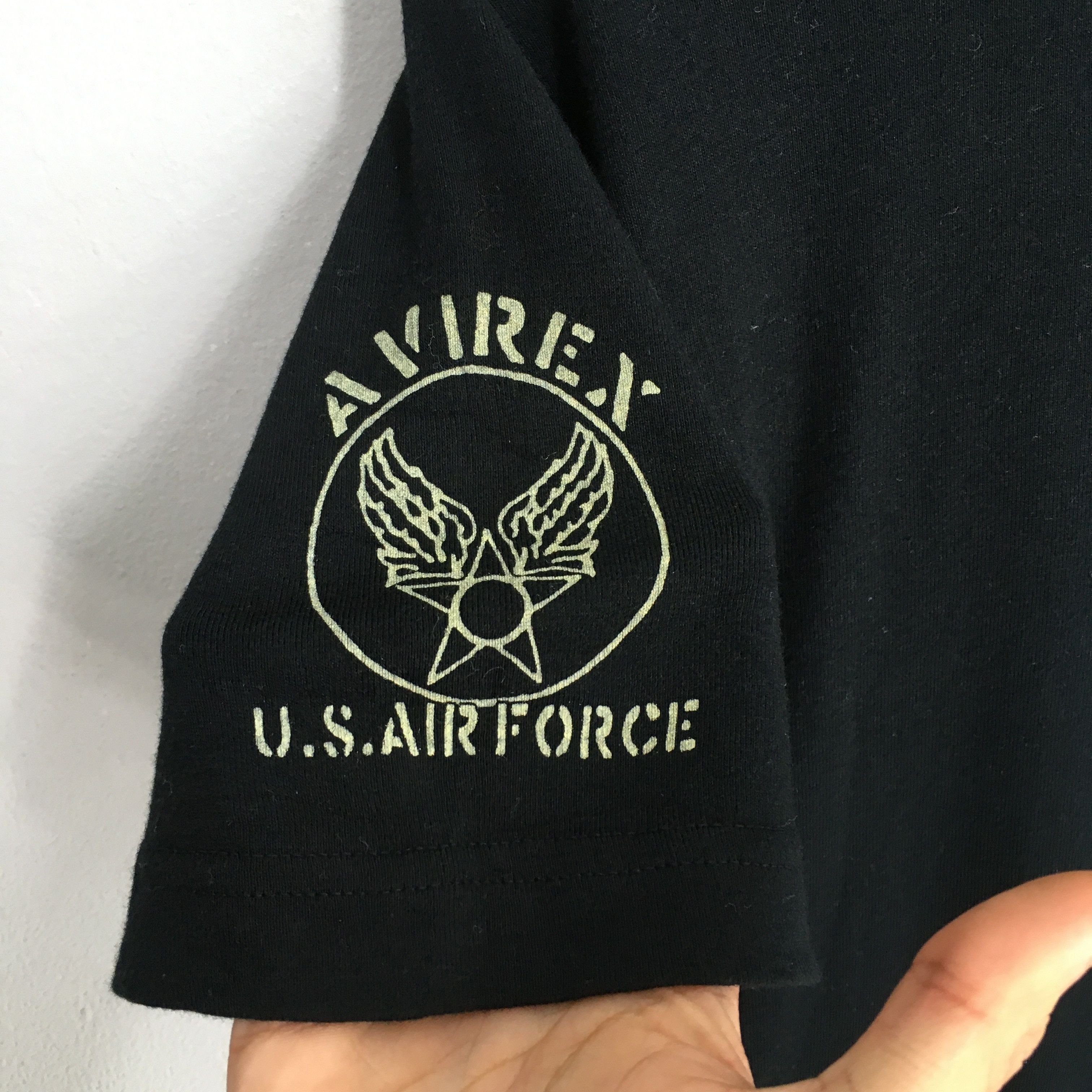 Avirex × Vintage Vintage Avirex Usa Air Force USAF Black T shirt Medium Size US M / EU 48-50 / 2 - 5 Thumbnail