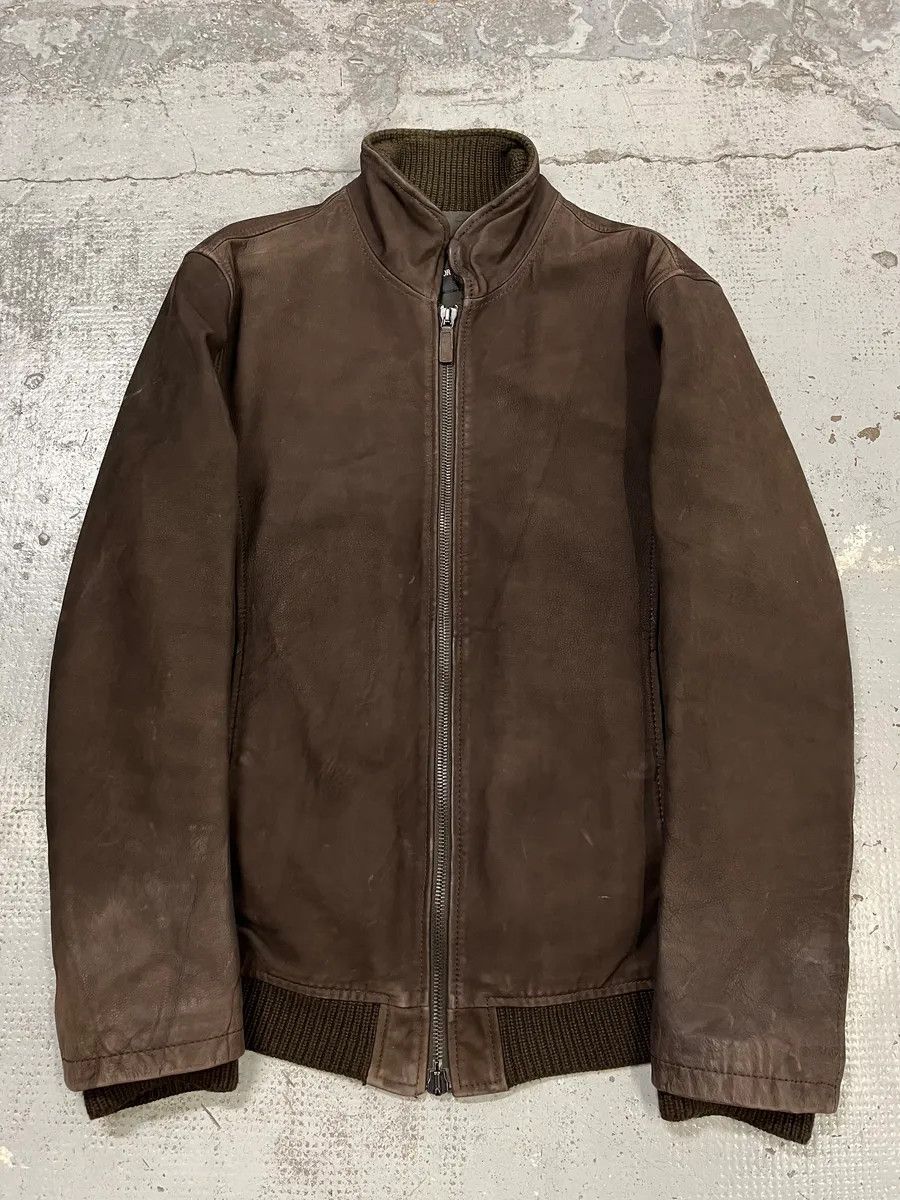 Emporio Armani AW2012 Emporio Armani Brown Leather Jacket Size US L / EU 52-54 / 3 - 4 Thumbnail