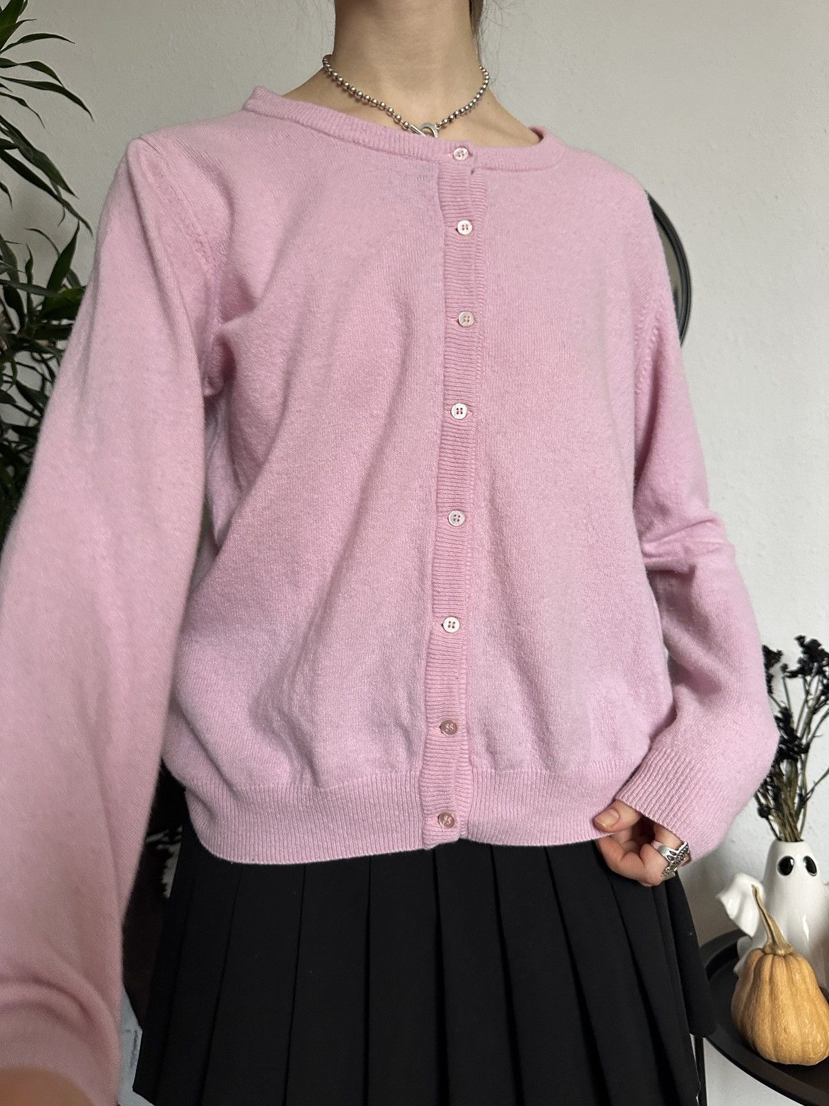 Other Cute Baby Pink Knit Wool Designer Cardigan Size L / US 10 / IT 46 - 4 Thumbnail