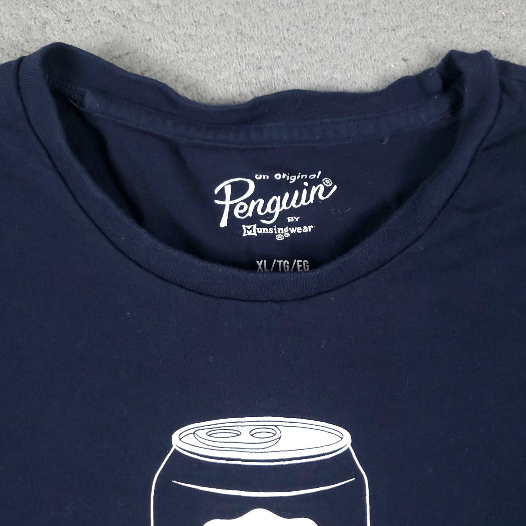 Original Penguin VINTAGE Original Penguin T Shirt Mens XL Navy Blue Short Sleeve Crew Neck Logo Pattern Solid Cotton Size US XL / EU 56 / 4 - 3 Thumbnail