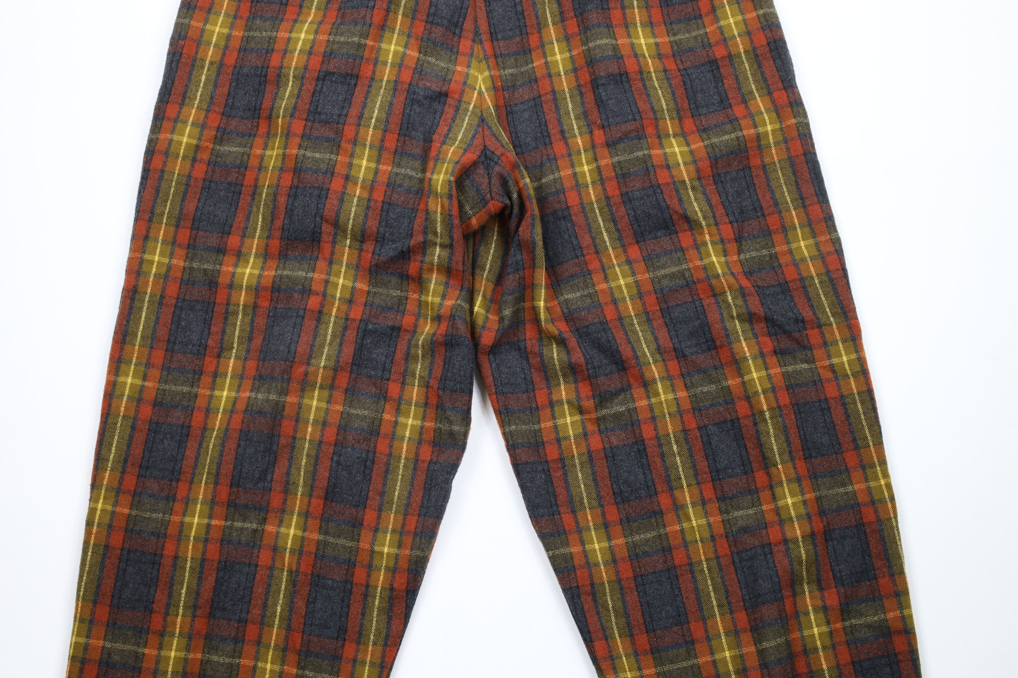 Vintage Vintage 90s Streetwear Cuffed Wool Tweed Wide Leg Pants USA Size US 38 / EU 54 - 11 Thumbnail