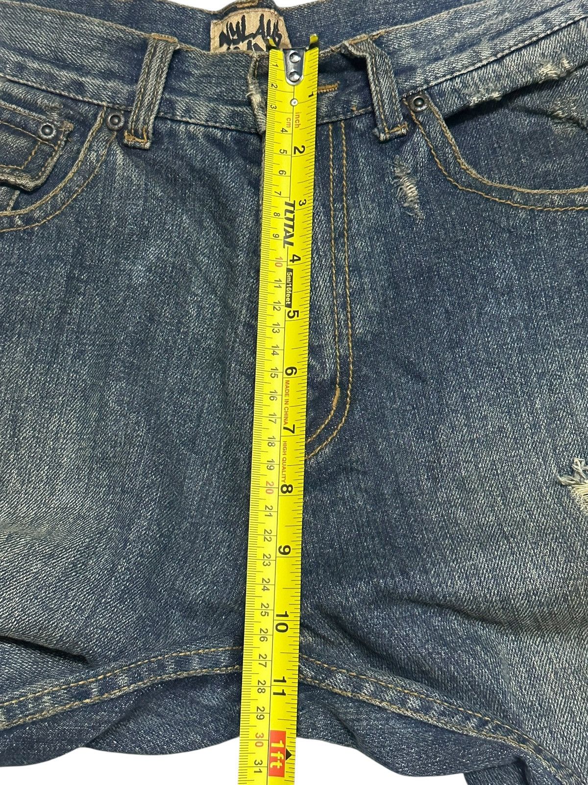 Japanese Brand Nylaus Vintage Distressed With Flare Wideleg Style & Mudwash Size US 31 - 17 Thumbnail