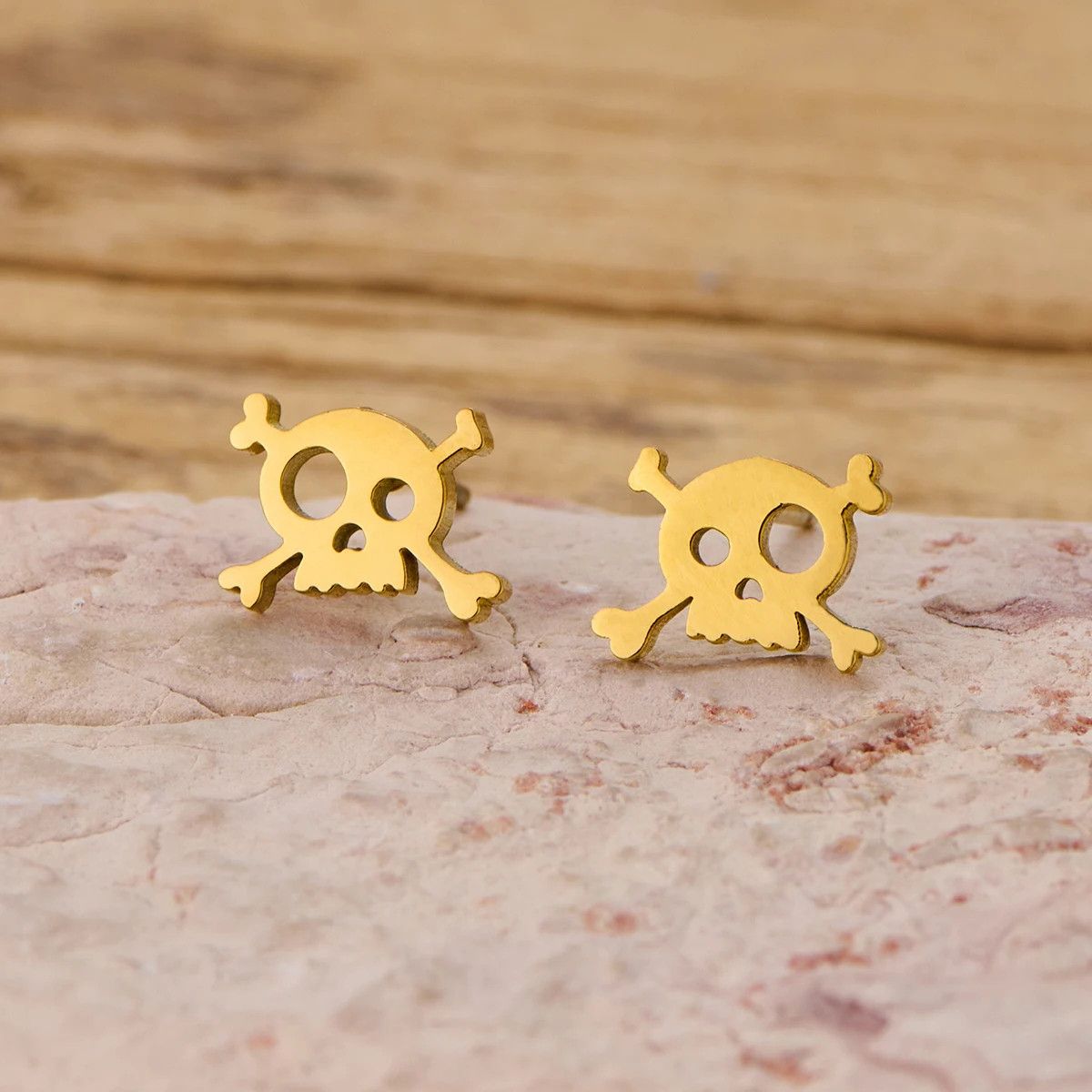 Jewelry Mini Hollow Skull Earrings Charm Earring Gift Size ONE SIZE - 2 Thumbnail