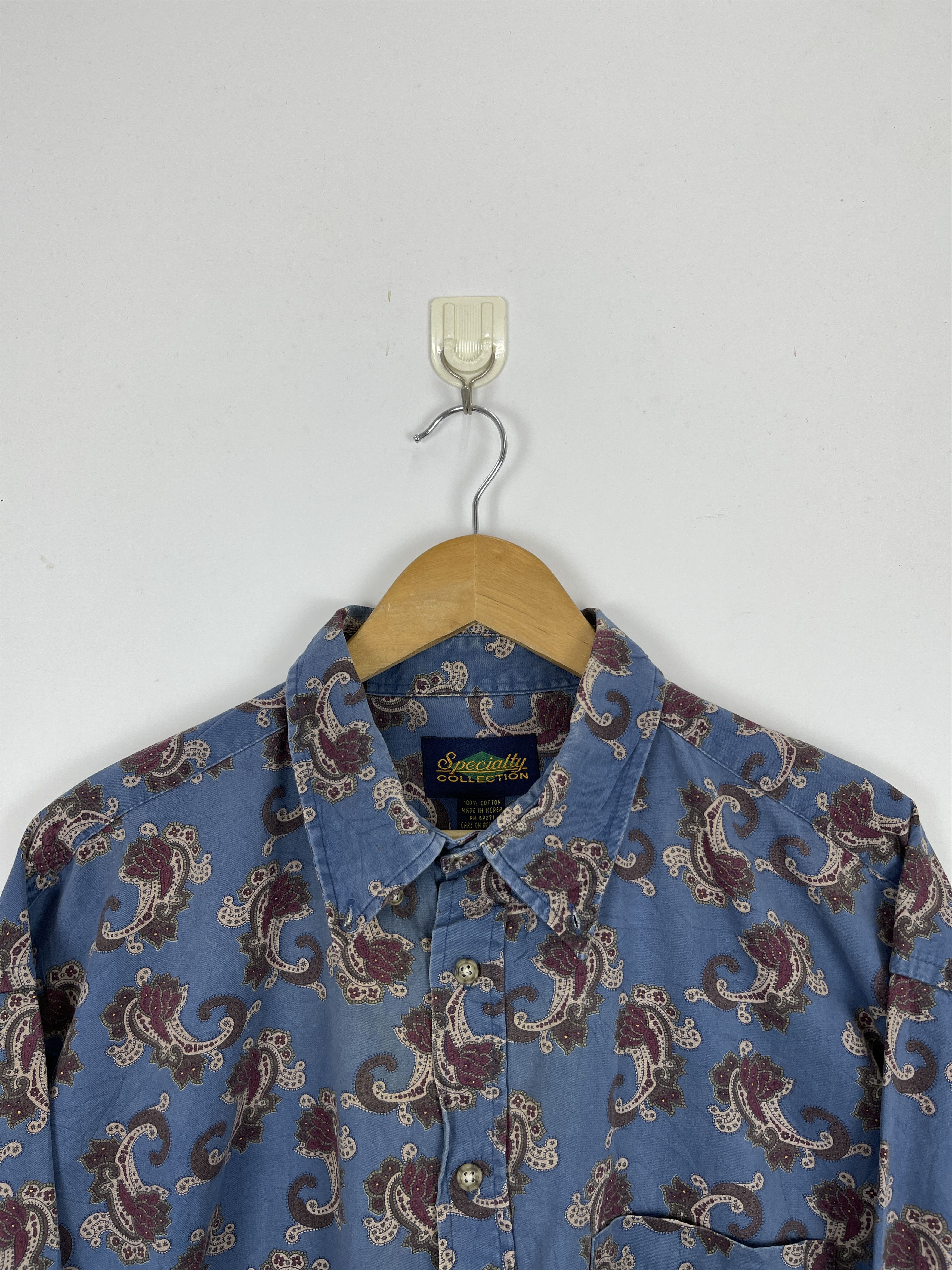 Japanese Brand × Vintage Vintage Japanese Brand Paisley Flower Button Up Shirt TA0383 Size US XL / EU 56 / 4 - 2 Thumbnail