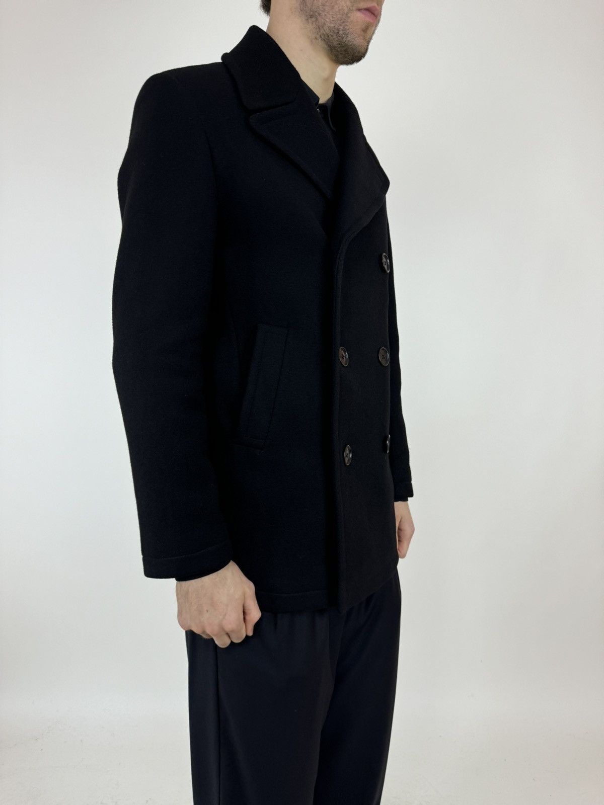 Viktor & Rolf Victor&Rolf x H&M Wool Coat Double-Breasted Black Mens 54 Size US L / EU 52-54 / 3 - 4 Thumbnail