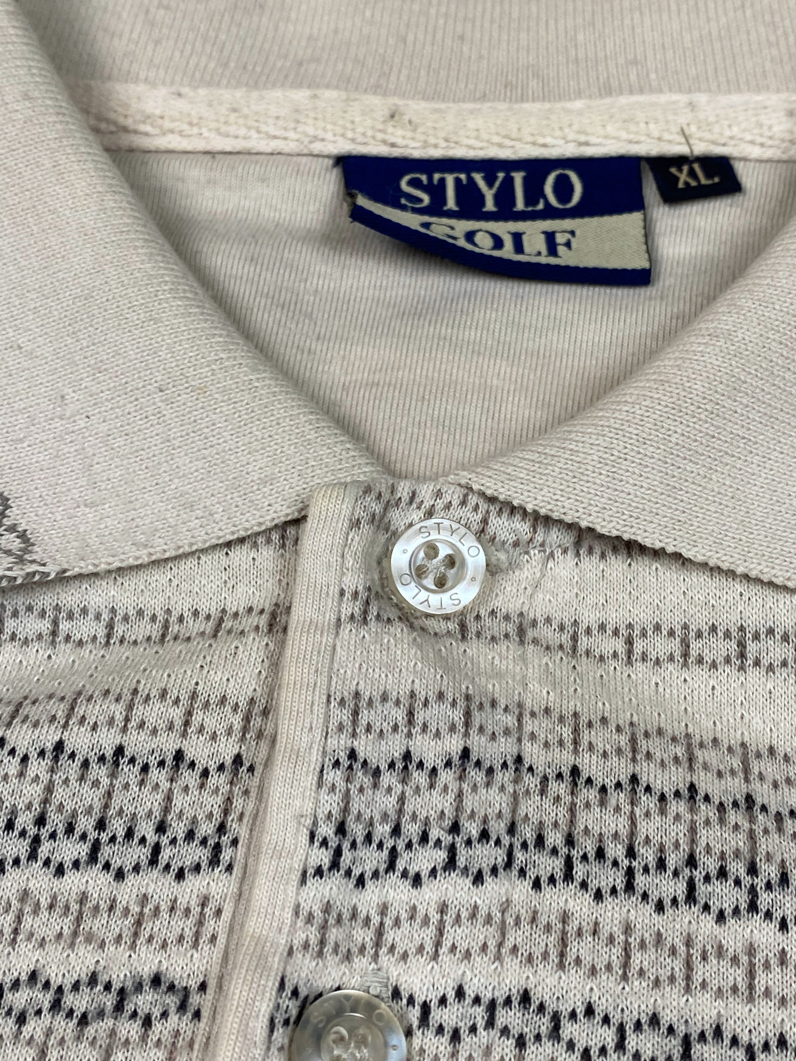 Vintage 90s Vintage STYLO GOLF Oldmoney Style Polo Shirt M714 Size US L / EU 52-54 / 3 - 5 Thumbnail