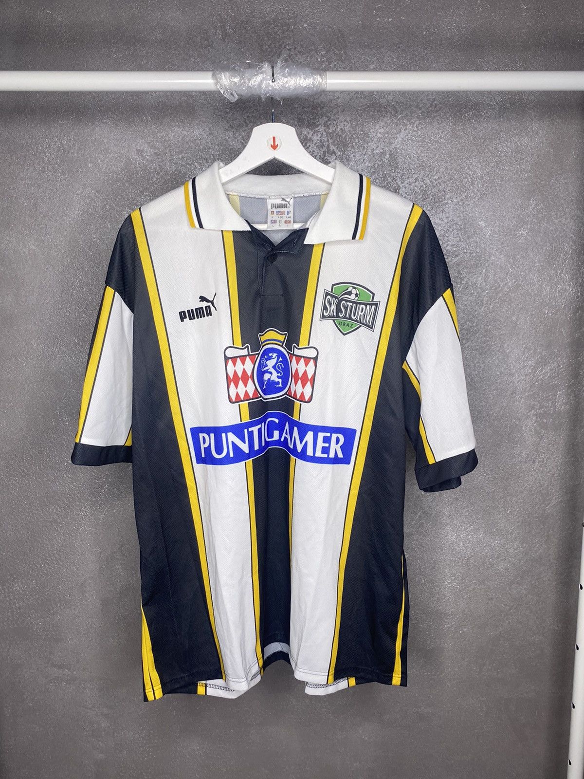 Puma × Vintage Puma SK Sturm Graz 1996/98 Home Jersey Ivica Vastic #9 Large Size US L / EU 52-54 / 3 - 1 Thumbnail