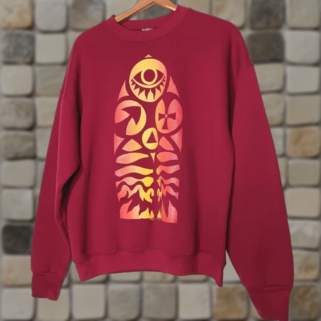 Fruit Of The Loom VINTAGE Fruit of the Loom Best Sweatshirt Maroon Crew Zing Graphic Bjorn Shogren Art Large Men L Graphic Print Art Size US L / EU 52-54 / 3 - 1 Thumbnail