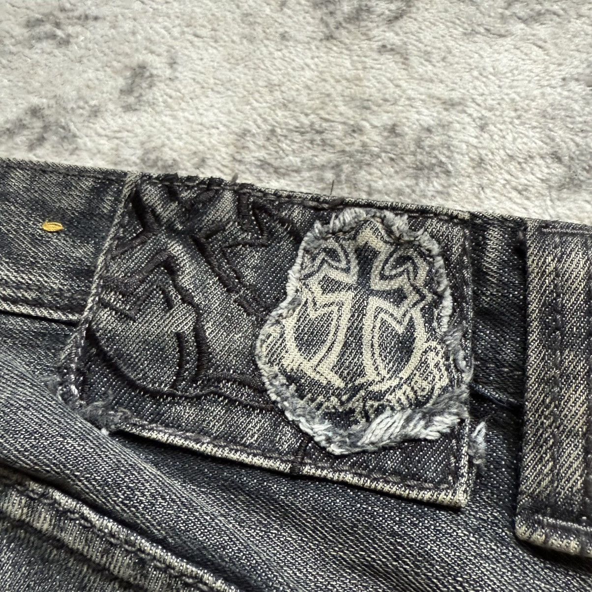 Affliction ✝️ Vintage Pepe Jeans Gothic Studded Cross Denim CH Style Size US 32 / EU 48 - 14 Thumbnail