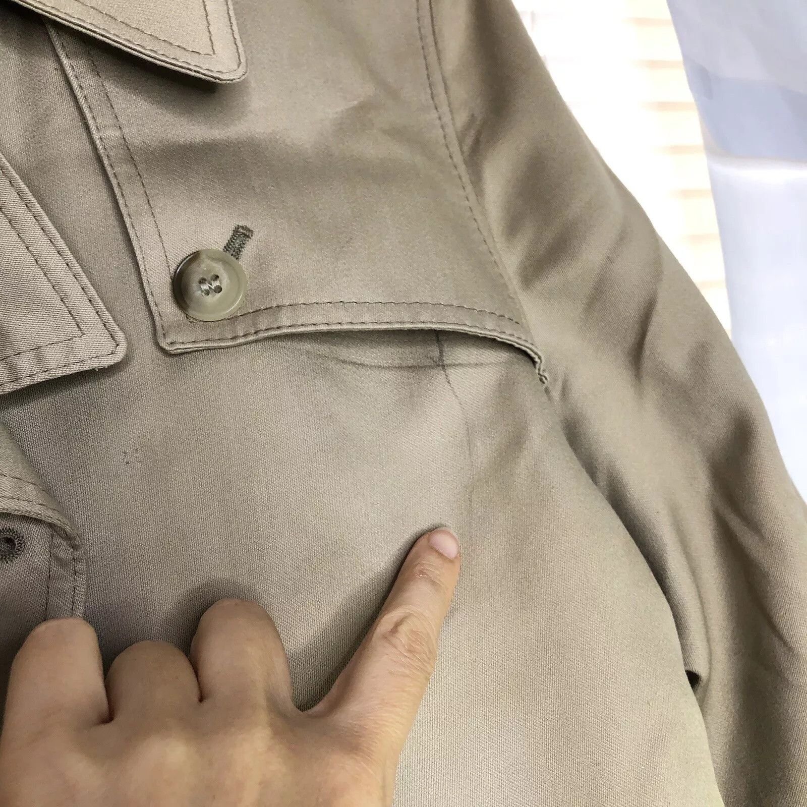 London Fog Women Trench Coat Sz 8 Beige Tan Weatherwear Single Breast Size M / US 6-8 / IT 42-44 - 5 Thumbnail