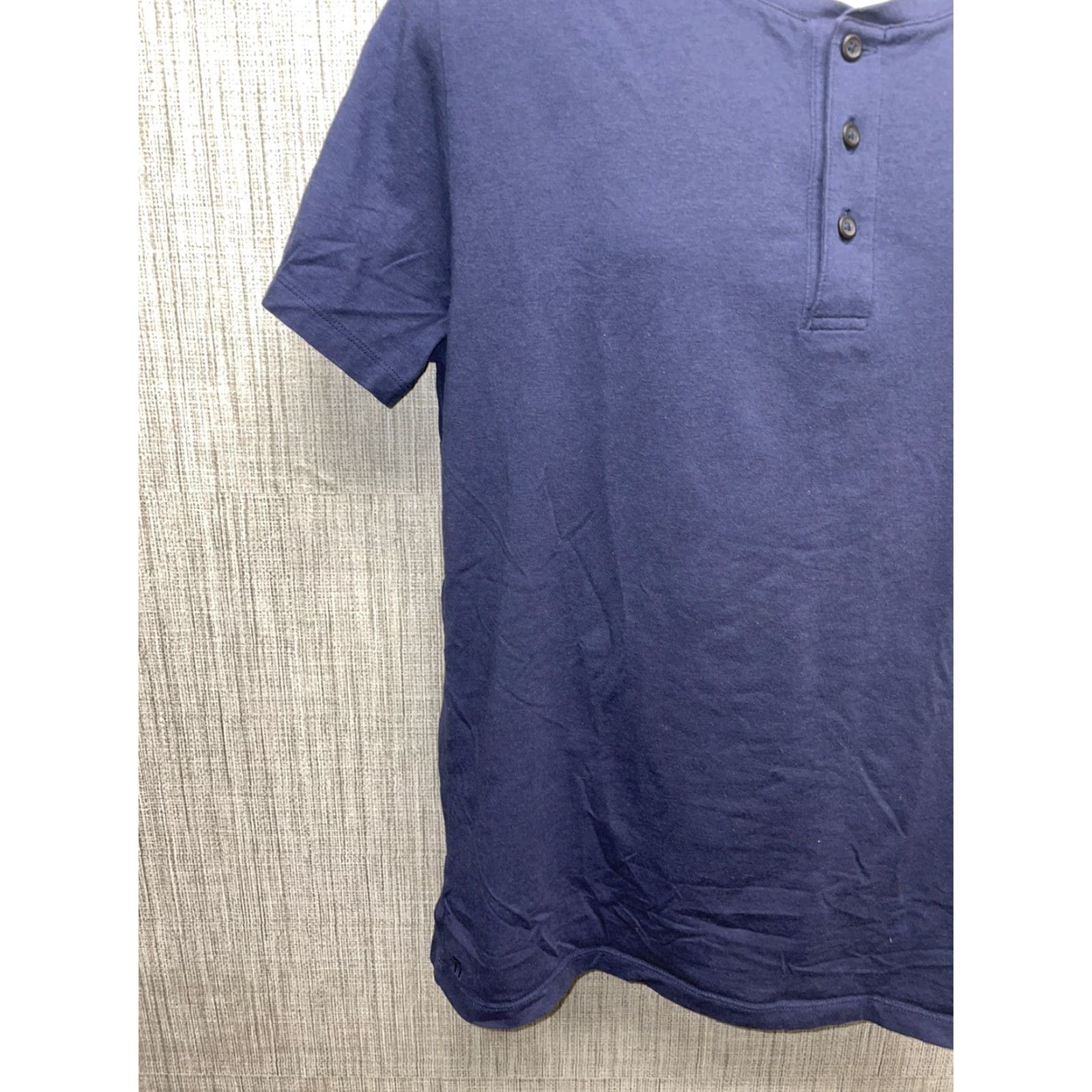 Vintage Tommy John Shirt Henley Men M Cotton Blend Dark Blue Button-Up Short Sleeve Mens M Blue Henley Shirt (should avoid duplication of M). Size US M / EU 48-50 / 2 - 3 Thumbnail