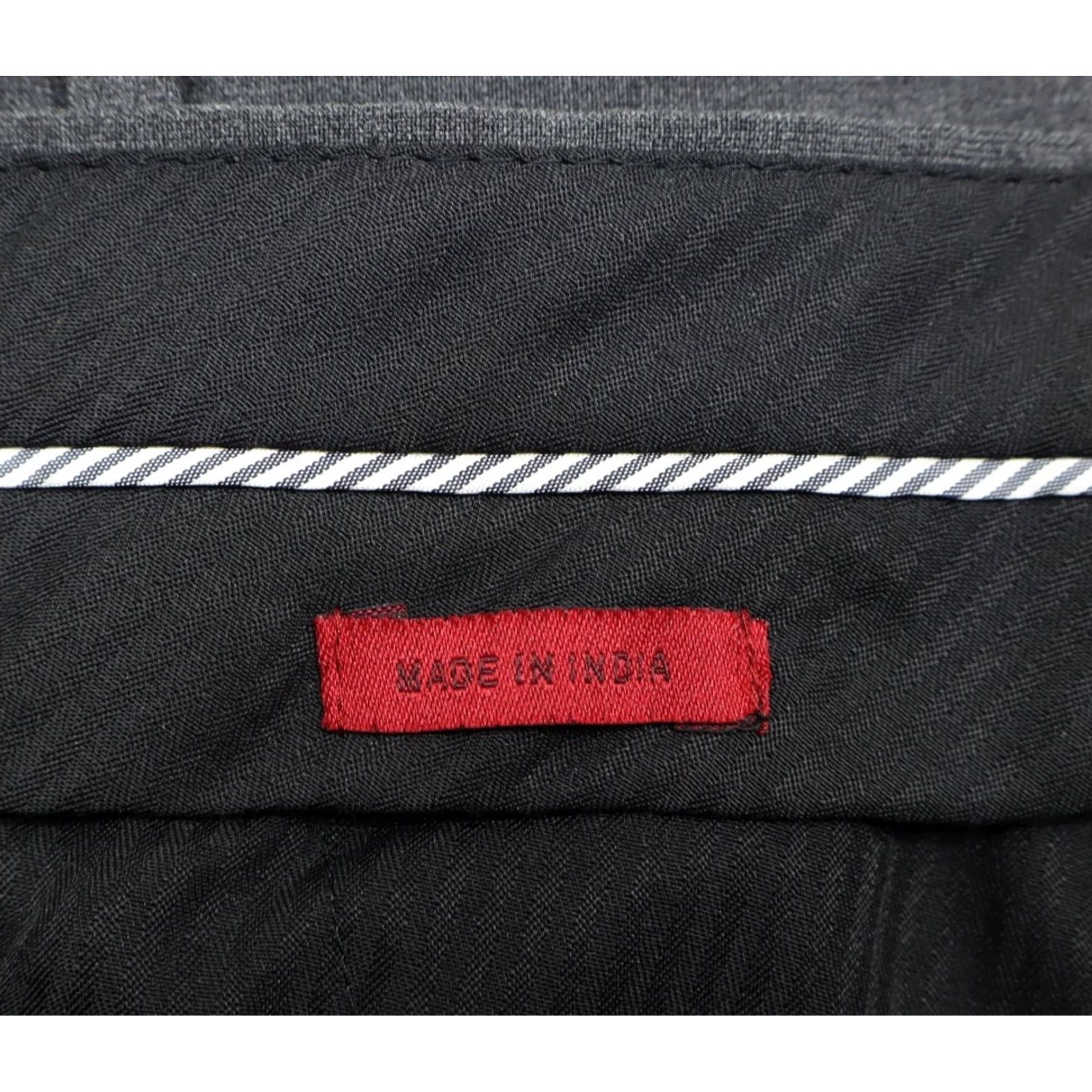 John Varvatos John Varvatos Men's Gray Wool Blend Dress Pants Sz 34 Slim, Regular Fit, Flat Front, 30" Inseam, Dry Clean, Solid, 34x30, Dress Pants, Gray, Men Size US 34 / EU 50 - 5 Thumbnail
